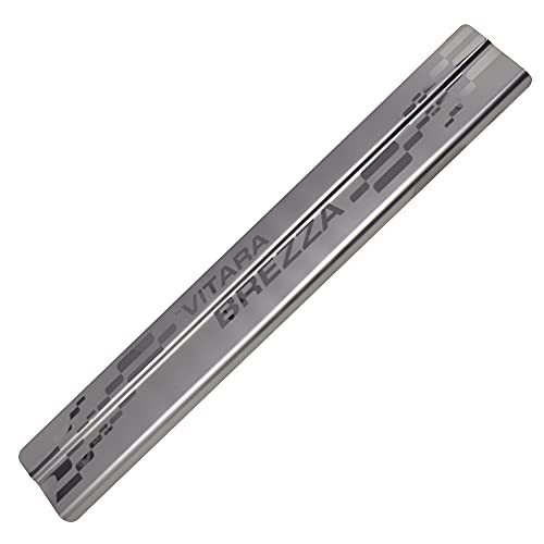 Galio GFX Car Door Sill Guard - Stainless Steel, Protects Painted Edges from Scuffs or Scratches Compatible with Brezza Set of 4Pcs (After-Market) Model - 2016 to 2019 - Image 5
