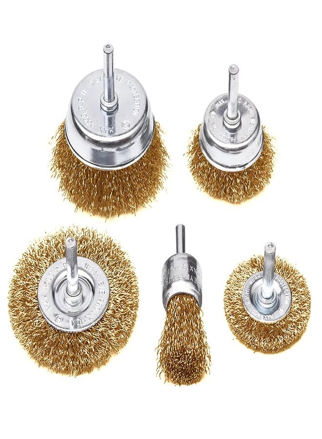 Harden 5Pcs Copper Wire Brush Scraper Set, For De-Rusting and Polishing - 611535 - Image 1