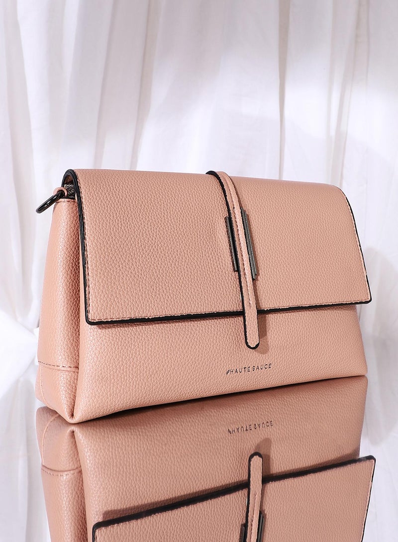 Haute Sauce Women's The Dash Shoulder Bag - Nude Pink - Image 1