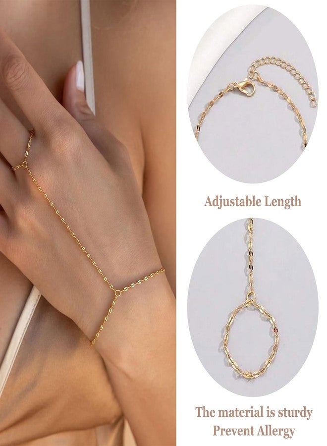FFZDENA 3Pcs Ring Bracelet, chain Bracelet for Women, Multi Layer Tassel Bracelet for Women, Hand Accessories, Suitable for Formal Events, Parties, Wear, Holiday Gifts, Birthday Gift - Image 3