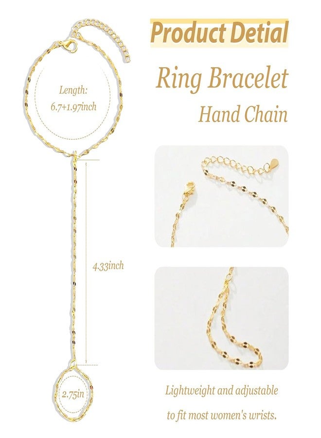 FFZDENA 3Pcs Ring Bracelet, chain Bracelet for Women, Multi Layer Tassel Bracelet for Women, Hand Accessories, Suitable for Formal Events, Parties, Wear, Holiday Gifts, Birthday Gift - Image 2
