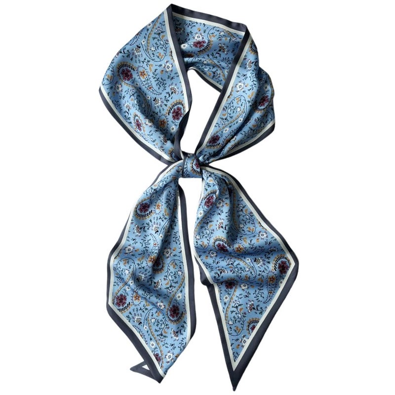 FONYVE Silk Head Scarf for Hair Fashion Headwrap for Women Lightweight Neck Tie - Image 1