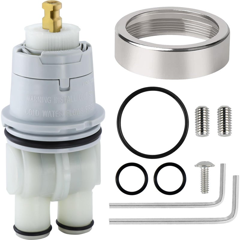 RP19804 RP46074 Shower Cartridge Replacement for Delta 13001400 Series 1314 Series Compatible with Delta Monitor MultiChoice Roughin Valve Include RP22734 RP46074Bonnet Nut