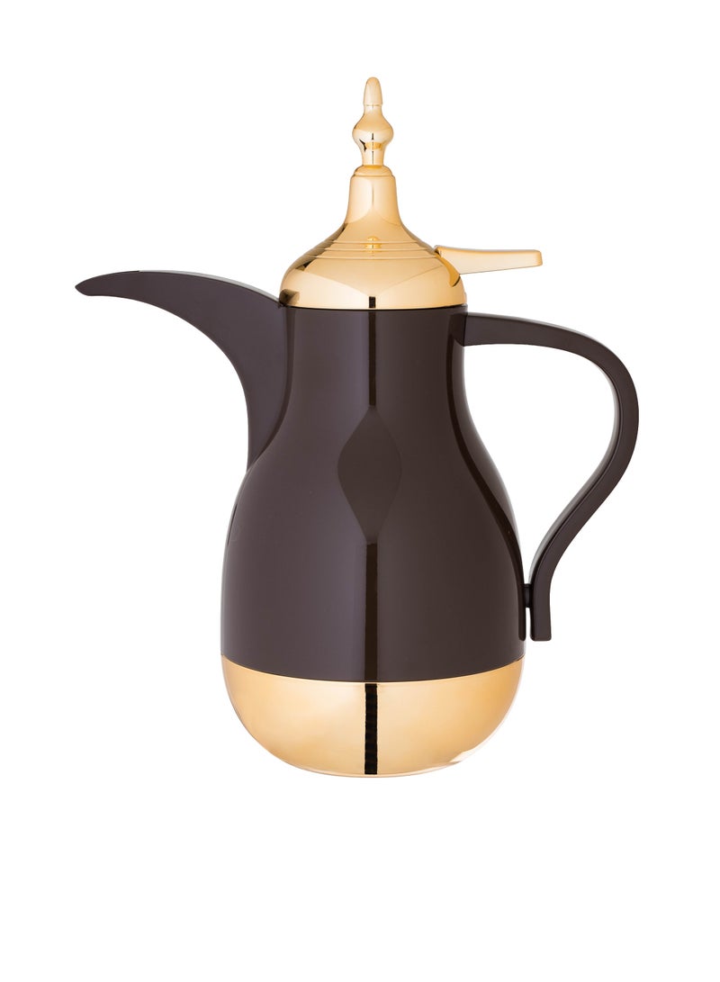 Thermos Dallah 700 Ml Brown Color With Gold  - Image 1