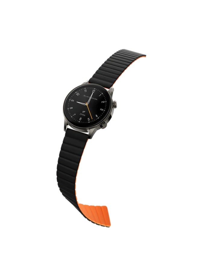 بلاك شارك ساعة Black Shark S3 الذكية بحزام مغناطيسي، وميزة إلغاء الضوضاء الإلكتروني (ENC) ومكالمات بلوتوث، وشاشة AMOLED مقاس 1.43 بوصة، وأكثر من 150 وضعًا رياضيًا، ونظام تحديد المواقع العالمي (GPS)، وعمر بطارية يصل إلى 15 يومًا، وجهاز تتبع اللياقة البدنية مع مراقبة الصحة، باللون الأسود. - Image 5