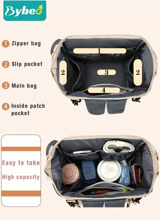 Bybeo - Diaper Bag Backpack, Multifunction Travel Back Pack Maternity Baby Changing Bags, Large Capacity, Waterproof and Stylish - Image 1