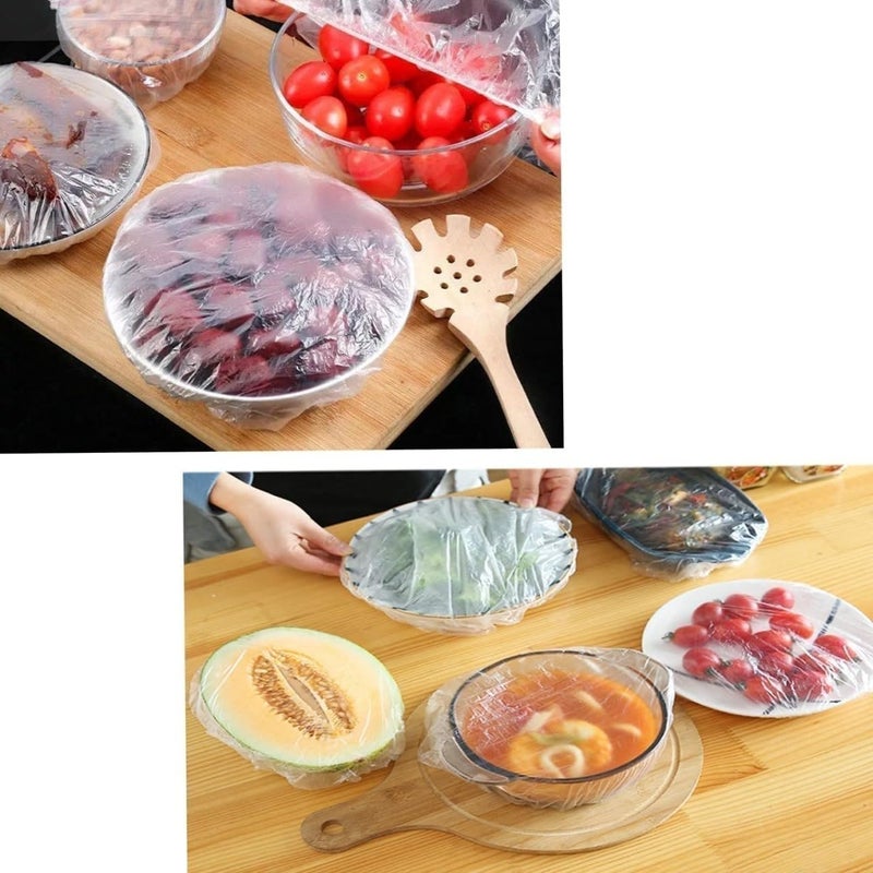 100 PCS Fresh Keeping Bags, Reusable Elastic Food Storage Covers For Fridge, Refrigerator, Stretch Adjustable Bowl Lids, Universal Kitchen Food Wrap Seal Bags for Cover Food. - Image 3