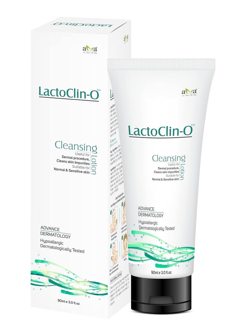 Vegetal LactoClin-O Cleansing Lotion, Hypoallergenic Face Wash for Normal & Sensitive Skin, 90 ml Pack of 2 - Image 1