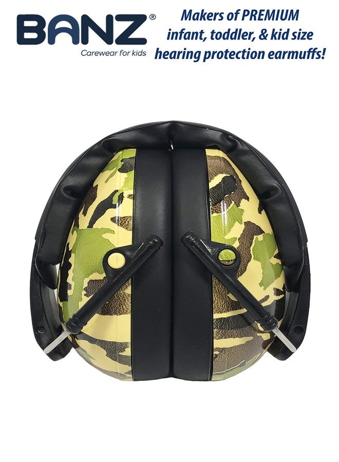 BANZ Kids Headphones - Hearing Protection Earmuffs For Children - ADJUSTABLE headband to fit all ages - Protect Kids Ears - Block Noise - Fireworks - Sporting Events - Concerts - Movies (Camo Green) - Image 5