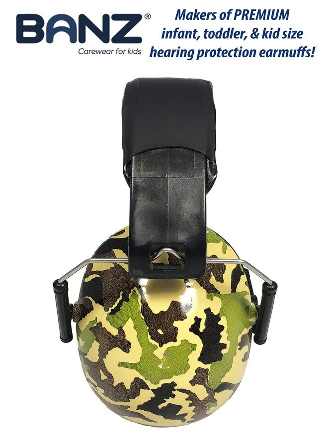 BANZ Kids Headphones - Hearing Protection Earmuffs For Children - ADJUSTABLE headband to fit all ages - Protect Kids Ears - Block Noise - Fireworks - Sporting Events - Concerts - Movies (Camo Green) - Image 4