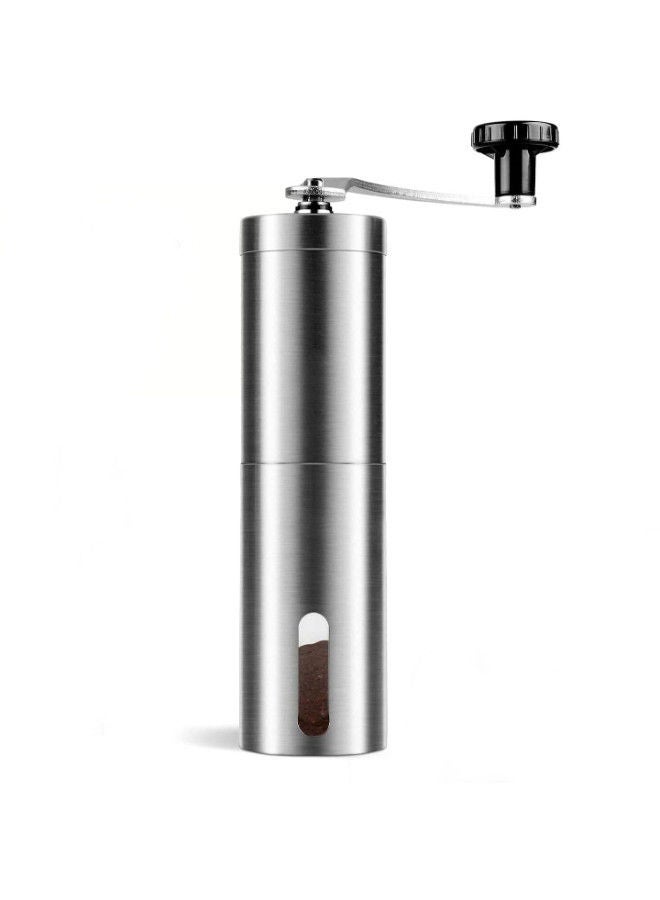 Trust Stainless Steel Coffee Grinder With Non-Slip Silicone Rubber Ring 13.2Cm Silver/Black  - Image 1