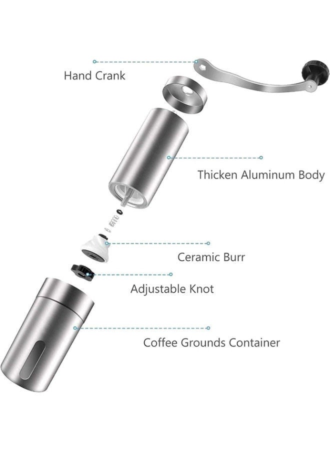 Trust Stainless Steel Coffee Grinder With Non-Slip Silicone Rubber Ring 13.2Cm Silver/Black  - Image 5
