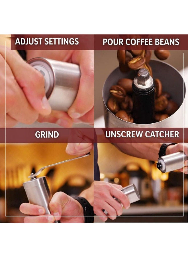 Trust Stainless Steel Coffee Grinder With Non-Slip Silicone Rubber Ring 13.2Cm Silver/Black  - Image 3