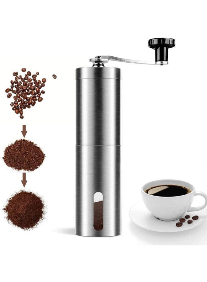 Trust Stainless Steel Coffee Grinder With Non-Slip Silicone Rubber Ring 13.2Cm Silver/Black  - Image 2