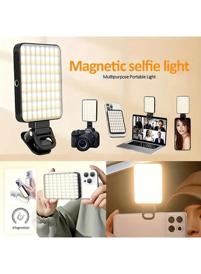 RGB Model 128 LED Magnetic Selfie Light Rechargeable Portable 3 Mode Fill Light For Live Streaming - Image 2