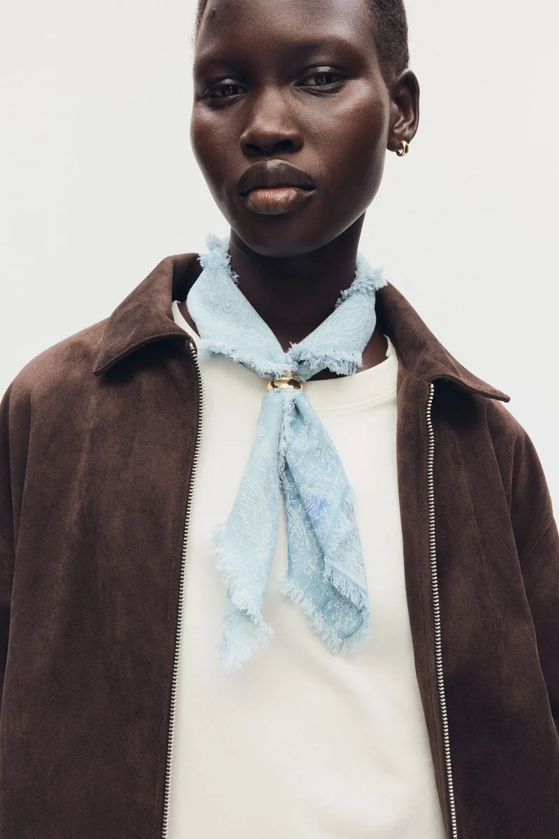 اتش اند ام وشاح قطني مطبوع