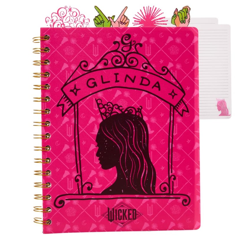 Innovative Designs Wicked Tab Journal Notebook, Spiral Bound, 96 Lined Pages, 8 x 7 inches, Glinda - Image 1