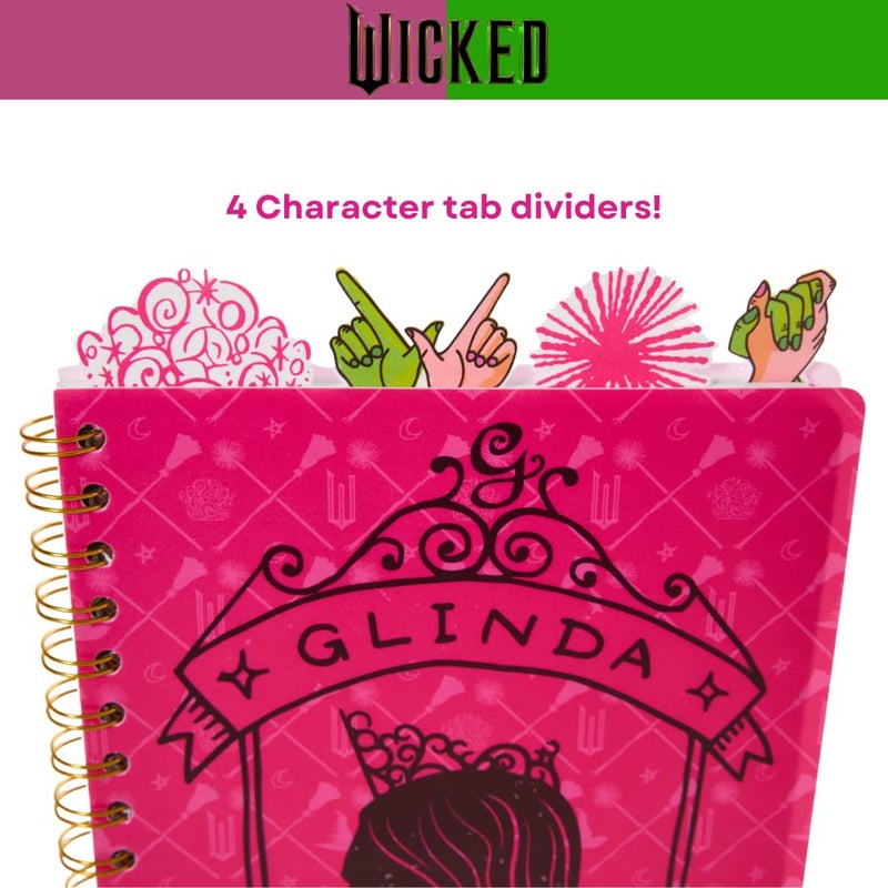 Innovative Designs Wicked Tab Journal Notebook, Spiral Bound, 96 Lined Pages, 8 x 7 inches, Glinda - Image 2