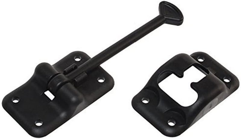 E236, Plastic Door Holder, T Style, 6 inch, Black Entry Door Hardware