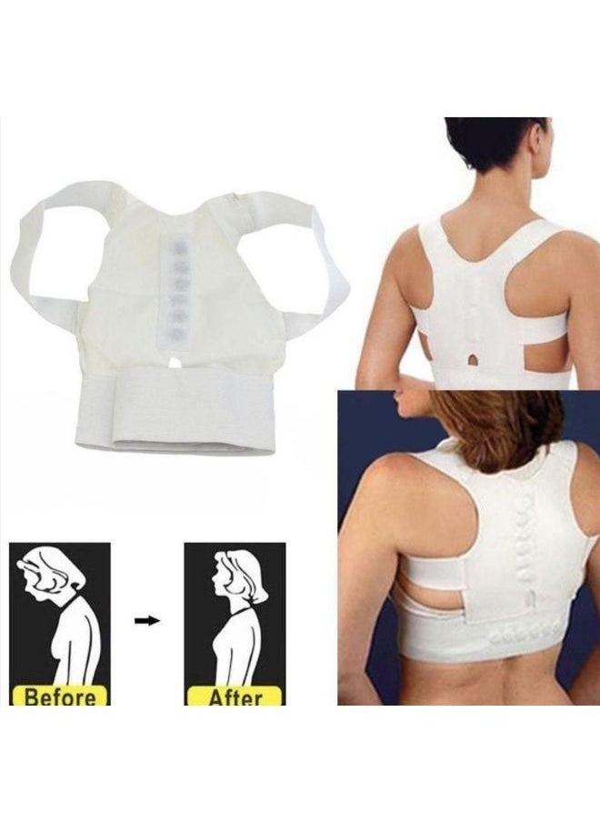 EasyLife - Magnetic Back Brace Posture Corrector Lumbar Support Belt Improves Posture Size: L - Image 1