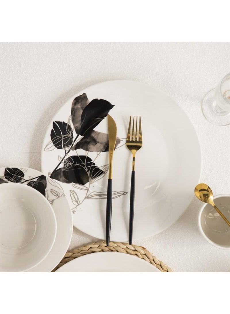 DANUBE HOME Radiance 16-Piece Porcelain Dinner Set – Elegant Durable Porcelain Dinnerware with Plates, Bowls & Mugs, Perfect for Family Meals, Formal Dining, Restaurants & Everyday Use - Serves 4 - Image 3