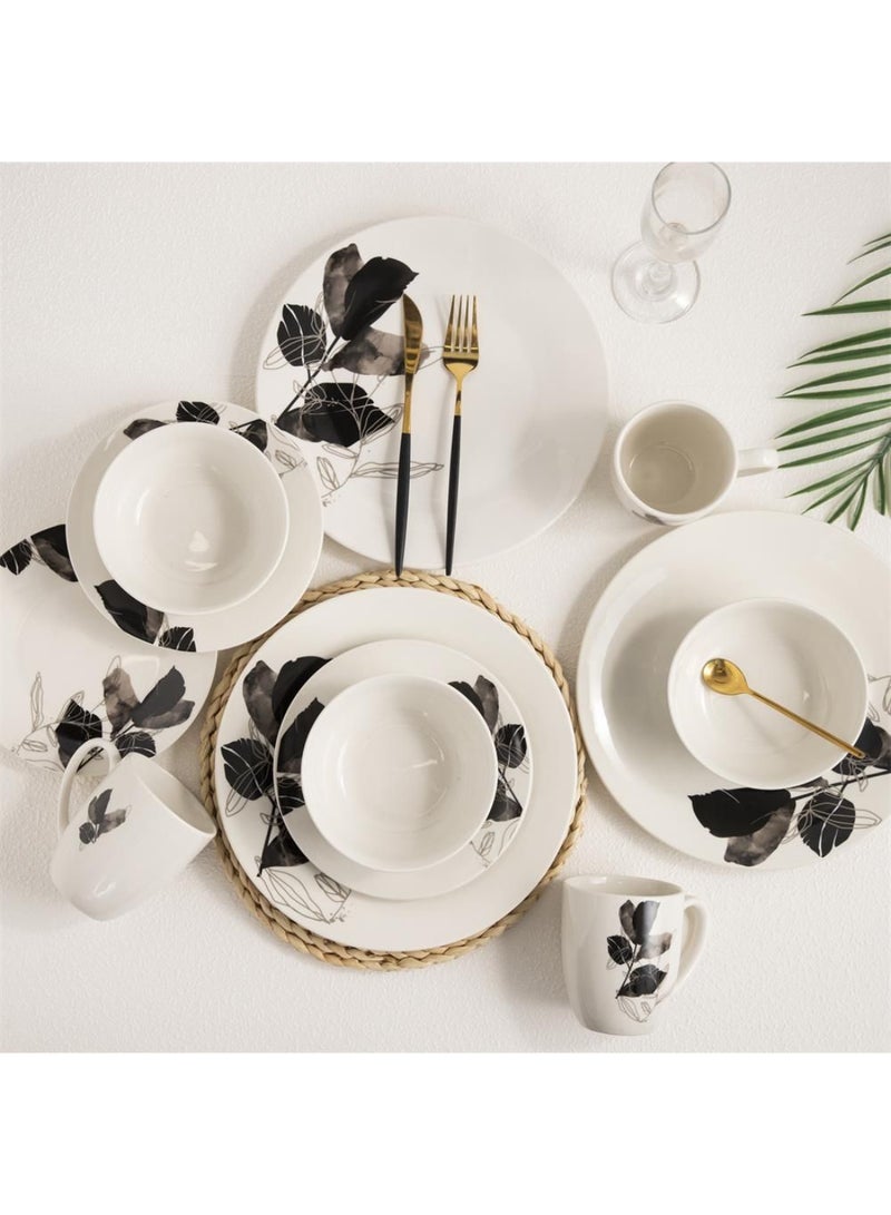DANUBE HOME Radiance 16-Piece Porcelain Dinner Set – Elegant Durable Porcelain Dinnerware with Plates, Bowls & Mugs, Perfect for Family Meals, Formal Dining, Restaurants & Everyday Use - Serves 4 - Image 4