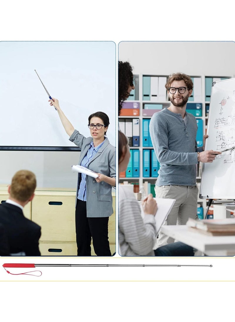 KASTWAVE - 2 Pack Telescopic Teacher Pointer Stick with Hand Lanyard, Retractable Pointer Stick Teacher Pointer Stick, Whiteboard Pointer Extendable Stick for Classroom Office - Image 1