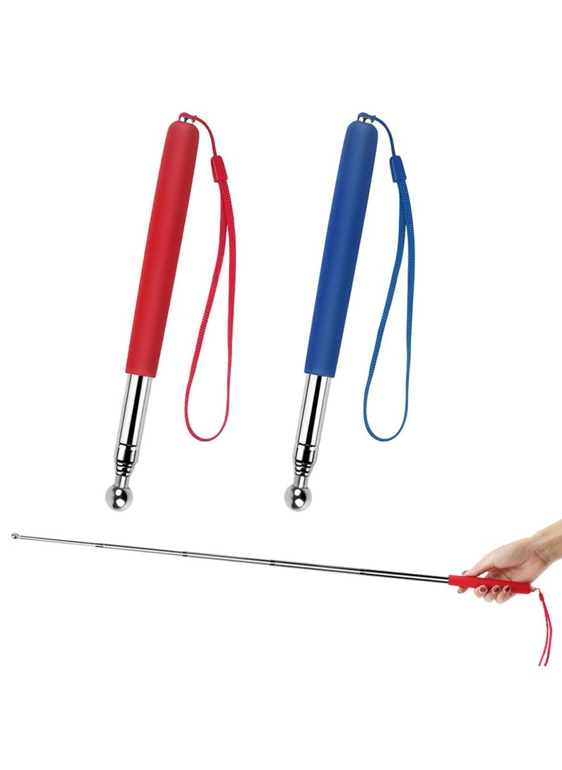 KASTWAVE - 2 Pack Telescopic Teacher Pointer Stick with Hand Lanyard, Retractable Pointer Stick Teacher Pointer Stick, Whiteboard Pointer Extendable Stick for Classroom Office - Image 1
