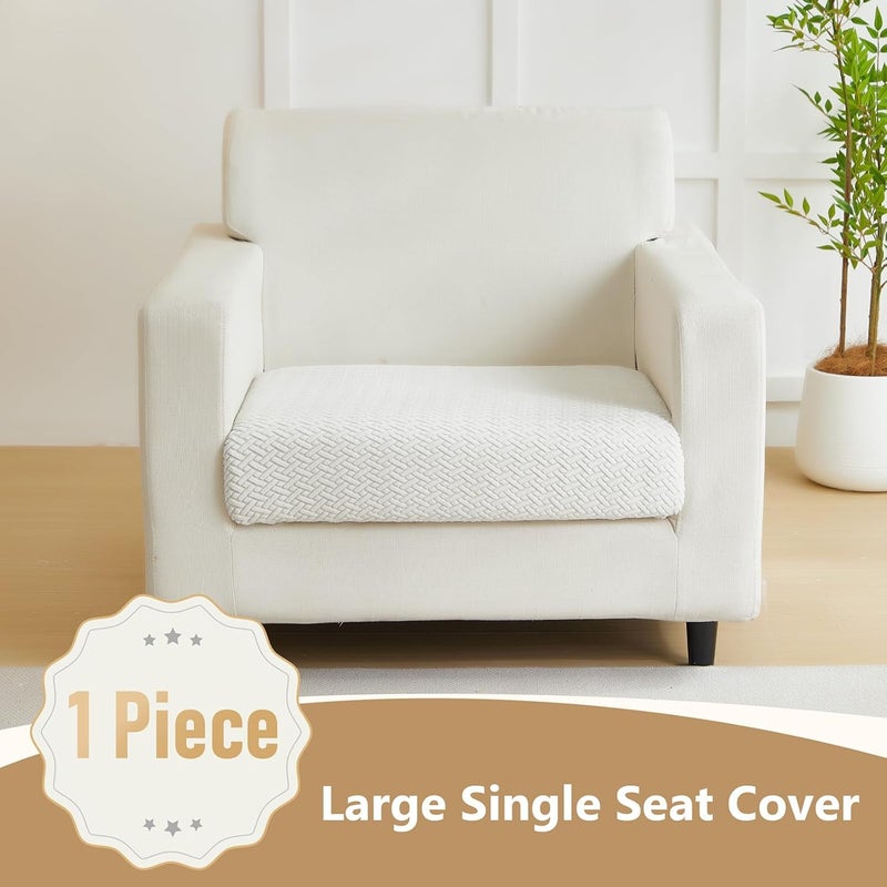 Yoovat Magic Sofa Covers Magic Sofa Couch Covers 2024 New Wear-Resistant Universal Sofa Cover Stretch for Sectional Slipcovers (Texture-White,Large Single Seat Cover) - Image 2