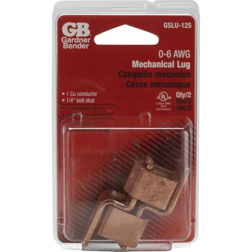 Gardner Bender GSLU-125 Mechanical Lug, 1/0-8 AWG, Copper - Image 2
