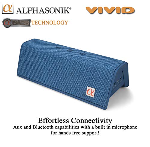 Alphasonik Vivid Home Wireless Bluetooth Portable Speaker with HD Sound and Bass, Built-in Mic, Micro USB, Auxilliary 3.5mm and Built in 2000mah Long Lasting Battery for iPhone, Samsung - Image 5