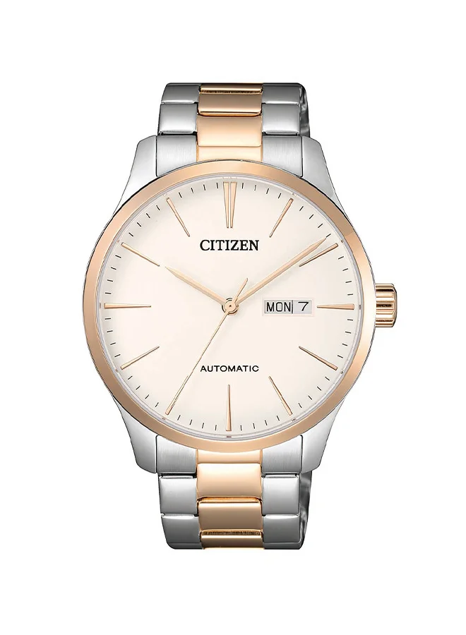 CITIZEN Men's Stainless Steel Strap Mechanical Day & Date Watch NH8356-87A - 40 mm