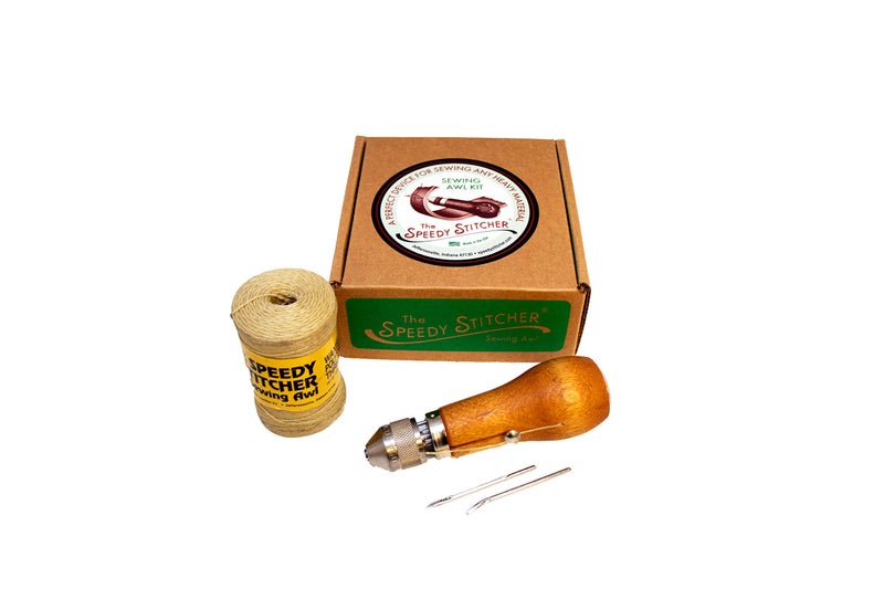 Speedy Stitcher Sewing Awl Kit with 180-yard Tube of Thread, Natural - Image 1