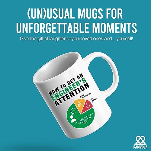 Panvola How To Get An Engineer's Attention Funny Coffee Mug For Engineering Boyfriend Husband Student Son Daughter Coworker Friend From Dad Mom Wife Girlfriend Novelty Drinkware Ceramic Tea Cup 11oz White - Image 2