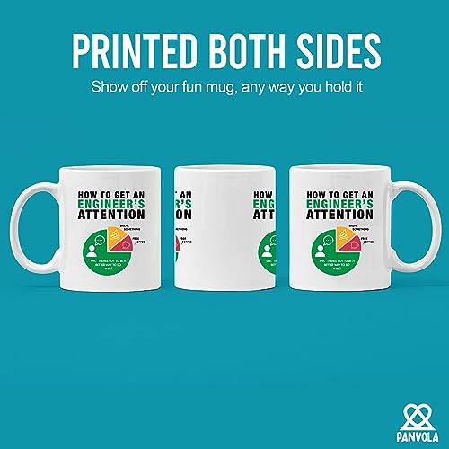 Panvola How To Get An Engineer's Attention Funny Coffee Mug For Engineering Boyfriend Husband Student Son Daughter Coworker Friend From Dad Mom Wife Girlfriend Novelty Drinkware Ceramic Tea Cup 11oz White - Image 3