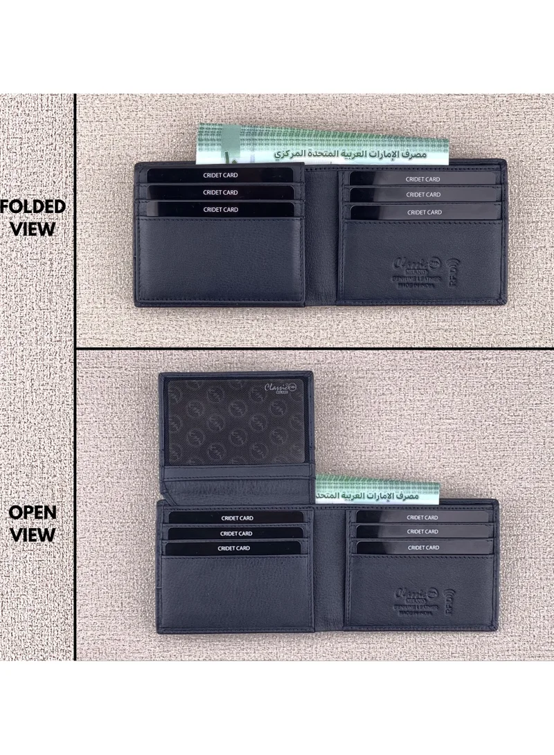 Classic Milano Classic Milano Genuine Leather Wallet for Men – Slim Bifold Men’s Wallet with RFID Blocking, Multiple Card Slots – Stylish Mens Purse Wallets Gift for Husband, Father