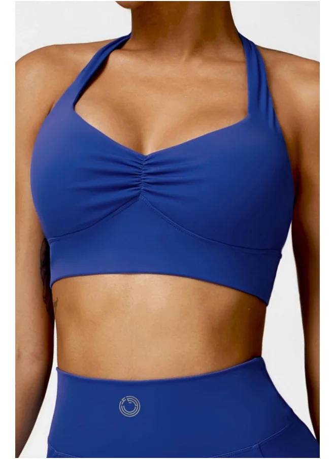 كون.يوغا KAWN YOGA Womens Open Back Sports Bra - Padded Low Impact Workout Yoga Bra with Removable Built in Bra