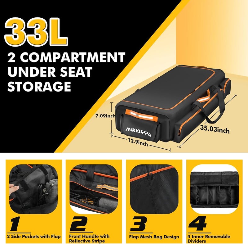 MIKKUPPA Under Seat Storage Bag for Trucks, SuperCrew & Crew Cab, Black - Image 2