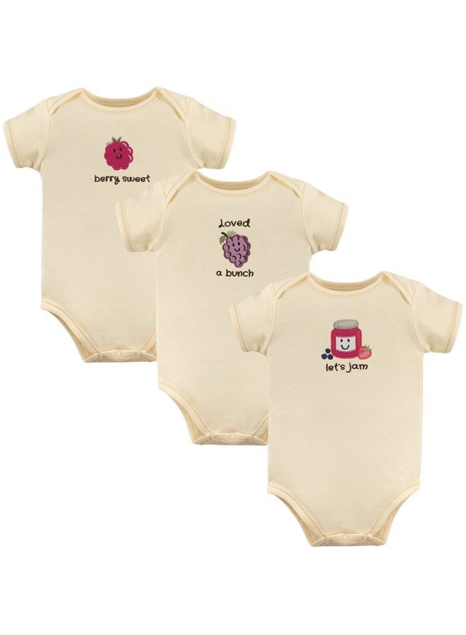 Touched by Nature baby boys Organic Cotton Bodysuits Bodysuit, Jam, 0-3 Months US, Jam, 0-3 Months - Image 1