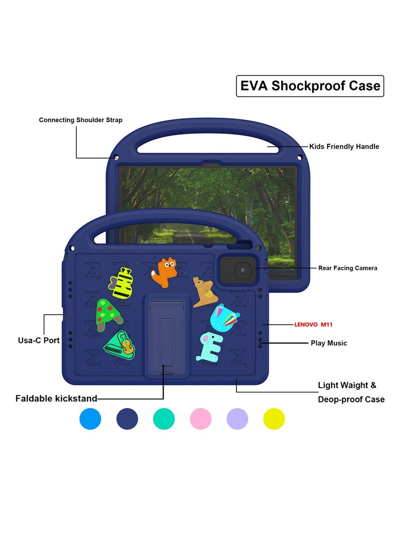 Children's Protective Case for Lenovo M11 11/XiaoXin(2024) 11inch , shockproof cover with shoulder strap bracket - Image 4