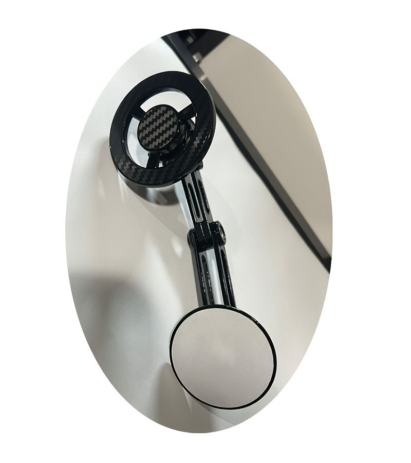 Black Aluminum Alloy Car Magnetic Phone Holder Adjustable Angle - Image 5