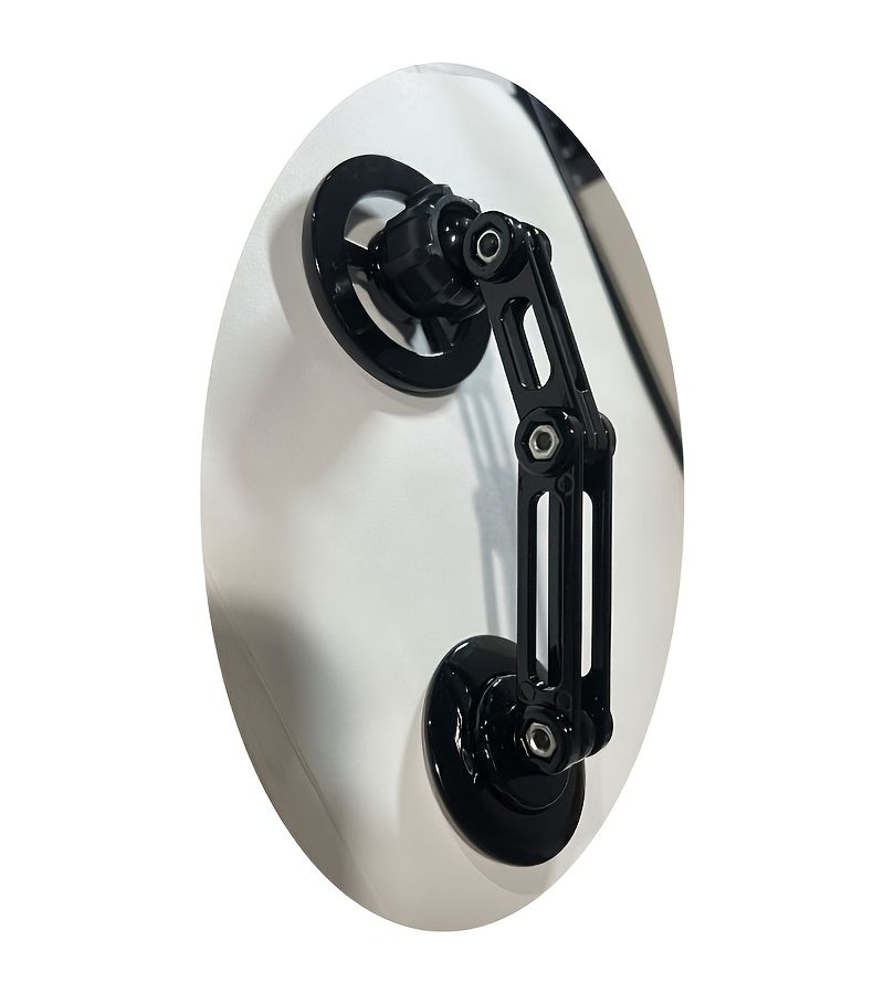 Black Aluminum Alloy Car Magnetic Phone Holder Adjustable Angle - Image 4