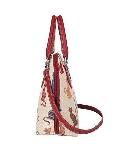 Signare Tapestry Hand Shoulder Bag Cross Body Purses Handbag Satchel Bag for Women In Pet Cat Design | CONV-CHEKY - Image 3
