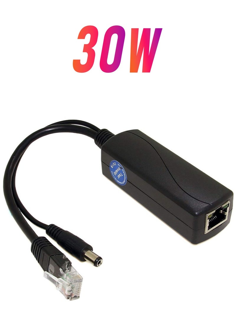 SYOSI - Gigabit PoE Splitter 12V 2A Output with IEEE 802.3af/at Standard Compliant 10,100,1000Mbps Power over Ethernet Splitter Adapter for Security Camera CCTV Surveillance 5.5x2.1mm DC Plug Cable (PS5712TG) - Image 1