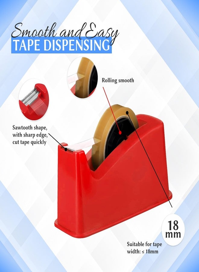 YAJNAS Tape Dispenser for Packing, Heavy Weight and Anti-Skid 1 inch Cello Tape Dispenser for Home, Office, School Use (Random Color) - Image 3