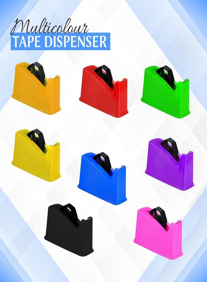 YAJNAS Tape Dispenser for Packing, Heavy Weight and Anti-Skid 1 inch Cello Tape Dispenser for Home, Office, School Use (Random Color) - Image 2