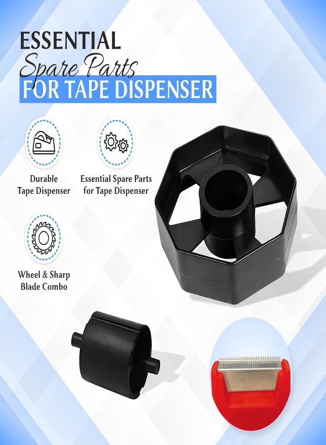 YAJNAS Tape Dispenser for Packing, Heavy Weight and Anti-Skid 1 inch Cello Tape Dispenser for Home, Office, School Use (Random Color) - Image 5