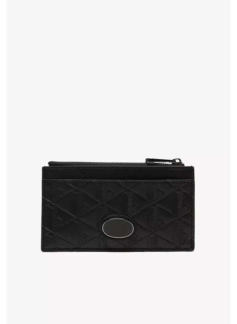 Monogram Leather Zip Card Holder - Image 1