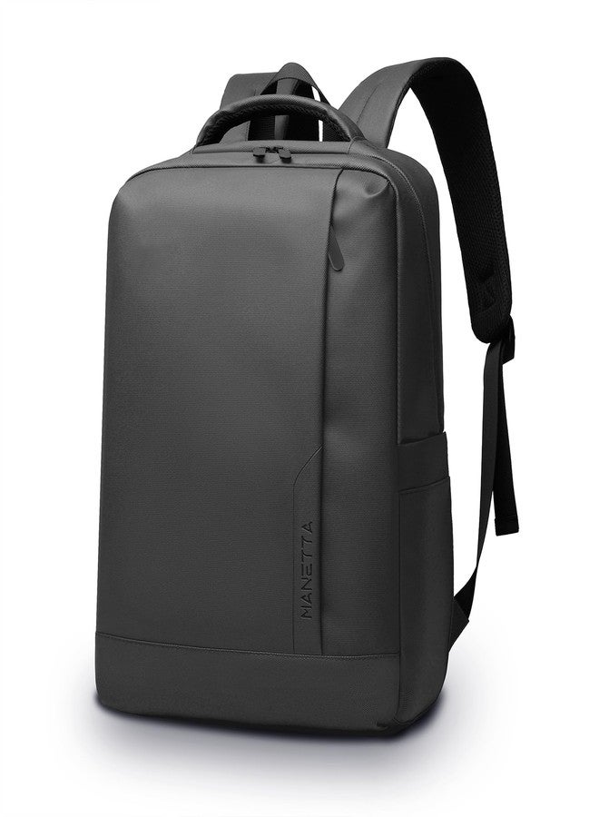 MANETTA Work Backpack for Men, Lightweight Laptop Backpack for 15.6in, with Water-proof Zipper, Business Backpack for Men Professional, Casual Daypack Rucksack for Commuter (GREY) - Image 1