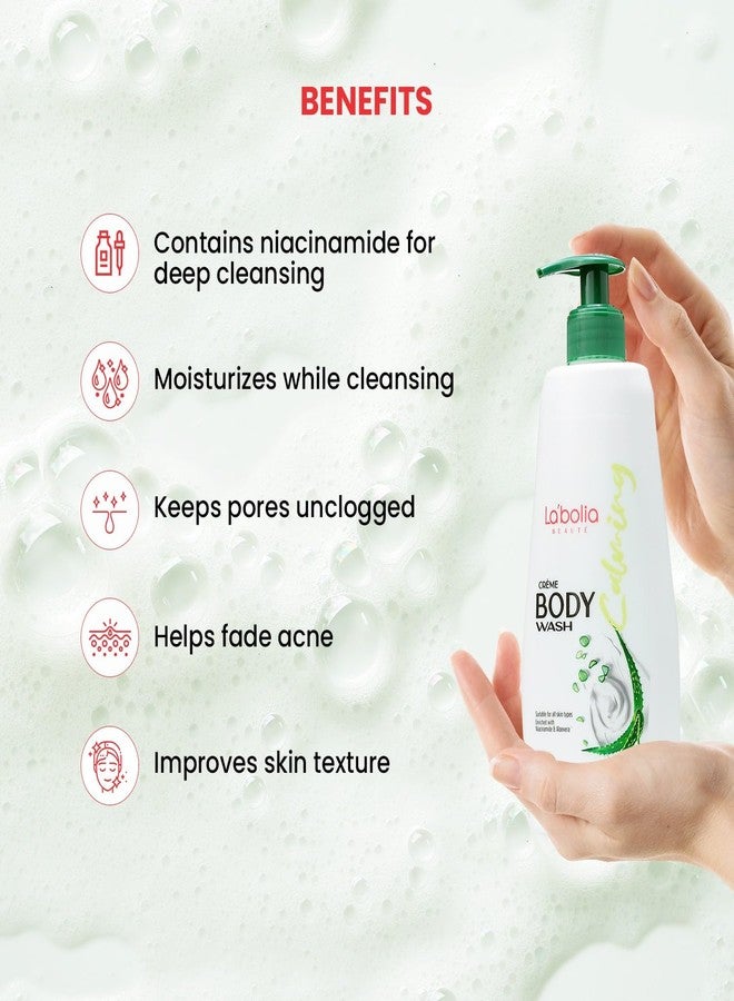 Labolia Beaute Crème Body Wash with Niacinamide, Aloe Vera & Olive Oil - Deep Cleansing & Moisturizing, Acne Fading, Skin Texture Improvement | Pack of 2 | 350ml X2 - Image 2